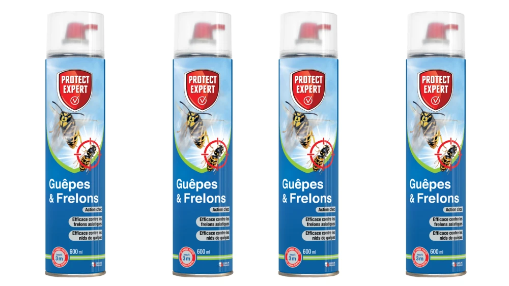 Lot De 4 Aérosols Anti-guêpes & Frelons | 4x600 Ml | Mousse Et Jet Lon 1 Lot De 4 Aérosols Anti-guêpes & Frelons | 4x600 Ml | Mousse Et Jet Lon