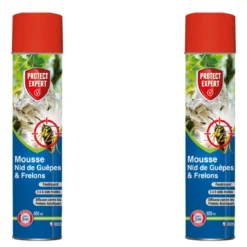Lot De 2 Mousses Anti Nid & Anti-guêpes & Frelons | 2x600 Ml | Mousse