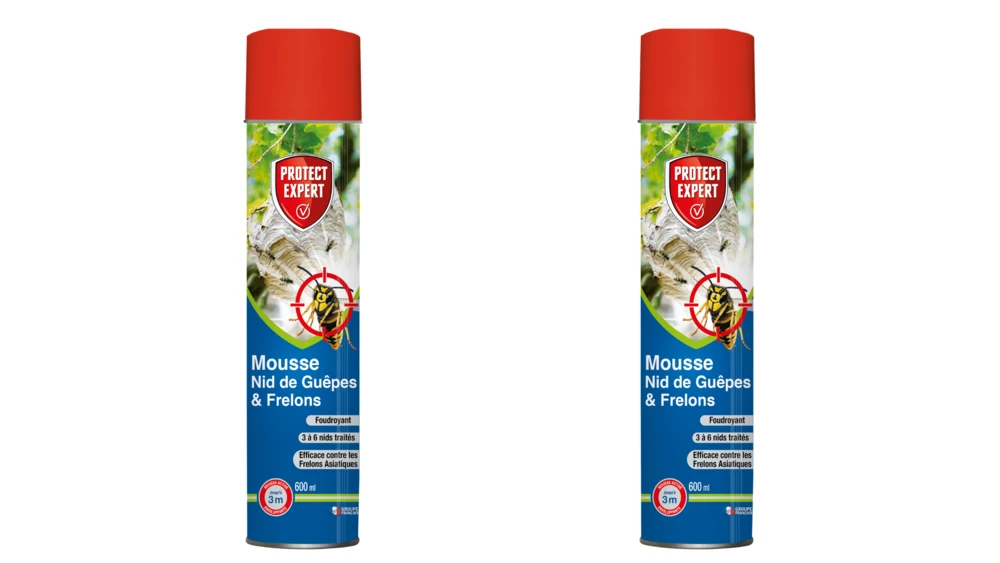 Lot De 2 Mousses Anti Nid & Anti-guêpes & Frelons | 2x600 Ml | Mousse 1 Lot De 2 Mousses Anti Nid & Anti-guêpes & Frelons | 2x600 Ml | Mousse