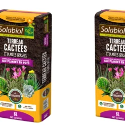 Solabiol Tercac6x2 | 2 Terreaux Cactées Et Plantes Grasses | 2x6l | Croissance