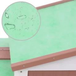 VIDAXL Clapier Large D'extérieur Marron Et Blanc 145x45x85 Cm Bois -Promos Jardesia Magasin 64996c4a28ceb2.72286596