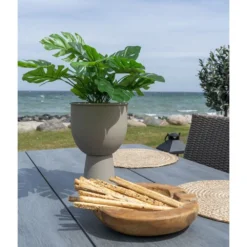 Amalfi Flowerpot Pot De Fleurs En Gris Beige -Promos Jardesia Magasin 66cddc05518ddfb7