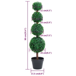 VIDAXL Plante De Buis Artificiel Avec Pot Forme De Boule Vert 90 Cm -Promos Jardesia Magasin 68e5405c0efe6fd7