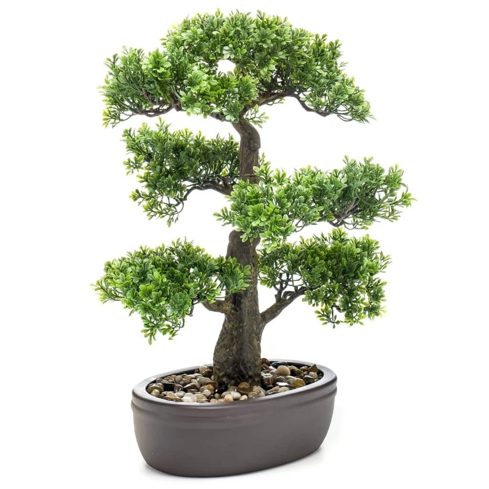 Emerald Mini Bonsaï Ficus Artificiel Sur Plaque Marronne 43 Cm 1 Emerald Mini Bonsaï Ficus Artificiel Sur Plaque Marronne 43 Cm