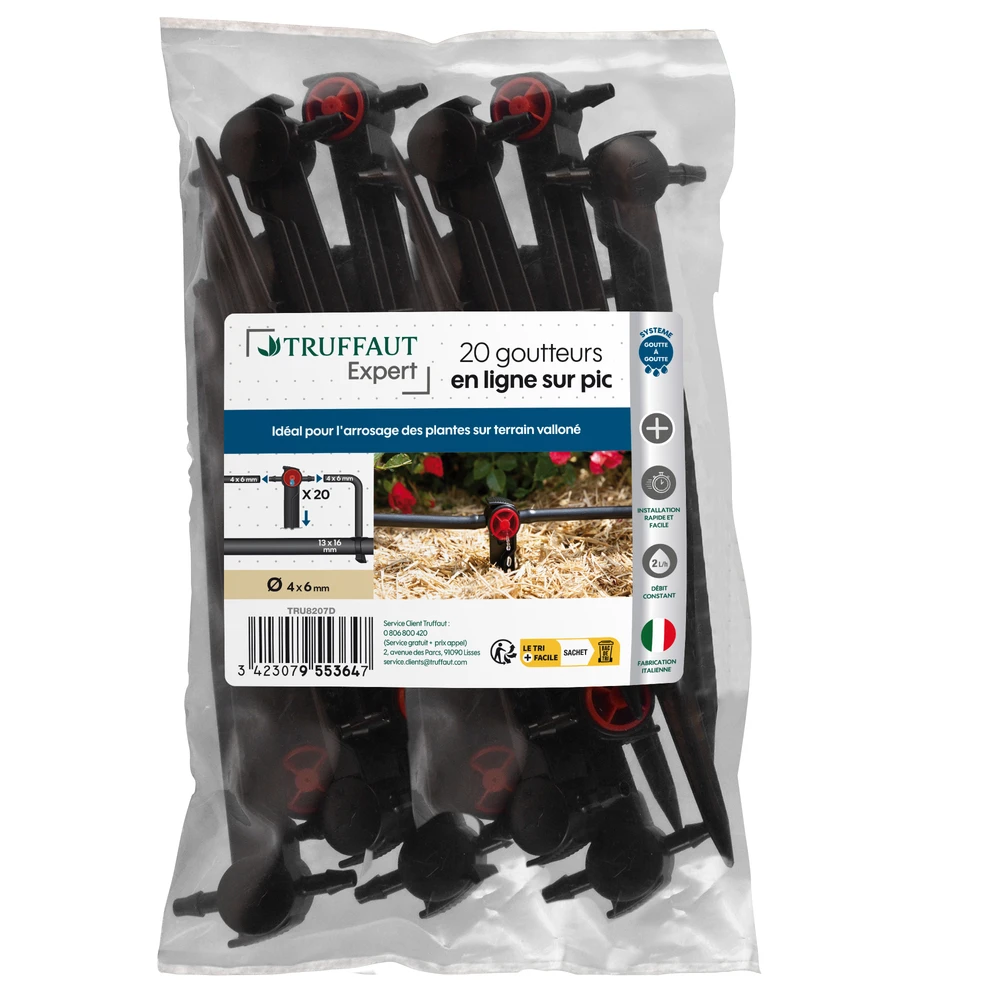 20 Goutteurs En Ligne Goutte à Goutte Sur Pic à Débit Constant 2 L/h 2 20 Goutteurs En Ligne Goutte à Goutte Sur Pic à Débit Constant 2 L/h – Image 2