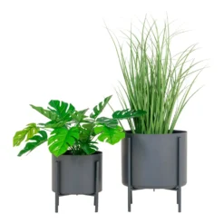 Pots De Fleurs Pavia 2 Pots De Fleurs En Gris -Promos Jardesia Magasin b1a995a531ae17be