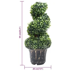VIDAXL Plante De Buis Artificiel En Spirale Avec Pot Vert 59 Cm 9 VIDAXL Plante De Buis Artificiel En Spirale Avec Pot Vert 59 Cm -Promos Jardesia Magasin b81ec977639ad122