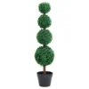 VIDAXL Plante De Buis Artificiel Avec Pot Forme De Boule Vert 90 Cm