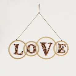 Fleurs Séchées Suspension Murale 86x2x33cm