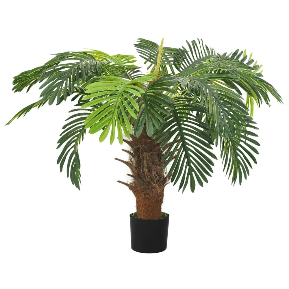 VIDAXL Palmier Cycas Artificiel Avec Pot 90 Cm Vert 2 VIDAXL Palmier Cycas Artificiel Avec Pot 90 Cm Vert – Image 2
