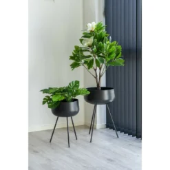 Pots De Fleurs Ardola 2 Pots De Fleurs En Noir -Promos Jardesia Magasin ee06d01e48416f6a