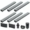 VIDAXL Caniveaux De Drainage 6 Pcs Acier Galvanisé 6 M